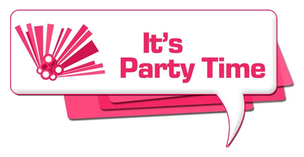 Its Party Time Text Pink Background — Stock Photo, Image