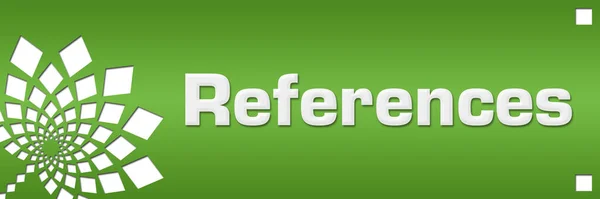 References Text Written Green Background — Stock Photo, Image