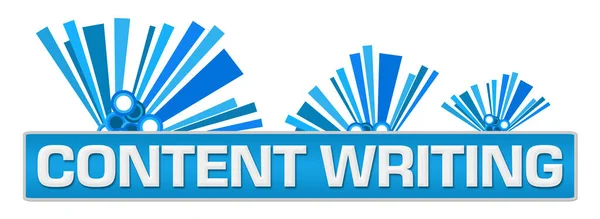 Content Writing Text Written Blue Background — Stock Photo, Image