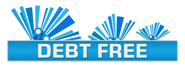 Debt Free Text Written Blue Background — Stock Photo, Image