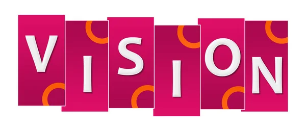 Vision Text Alphabets Written Pink Orange Background — Stock Photo, Image