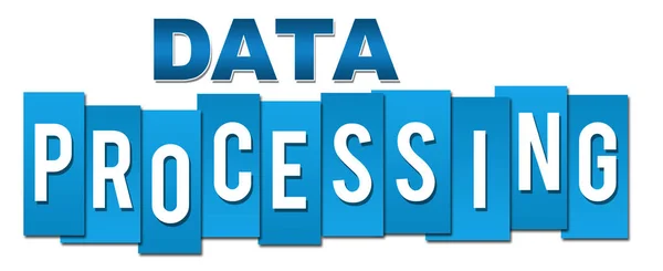 Data Processing Text Written Blue Background — Stock Photo, Image