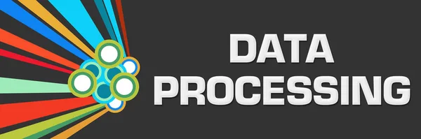 Data Processing Text Written Dark Colorful Background — Stock Photo, Image