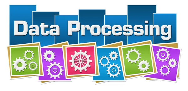 Data Processing Text Written Blue Colorful Background — Stock Photo, Image