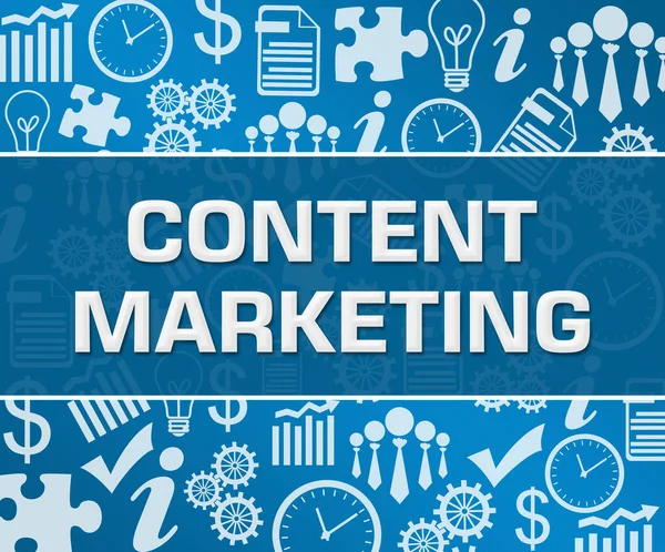 Content Marketing Concept Beeld Met Tekst Bijbehorende Symbolen — Stockfoto