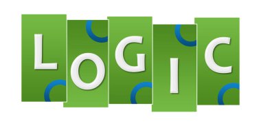 Mavi yeşil arkaplan üzerine yazılmış mantık metni.