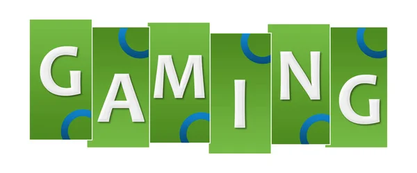 Gaming Text Written Blue Green Background — Stock Photo, Image
