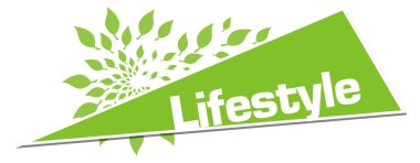 Yeşil arkaplan üzerine yazılmış yaşam tarzı metni.