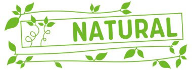 Metin ve yeşil yapraklı doğal konsept resmi.