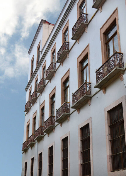 Old apartment building in the center of Guanajuato.