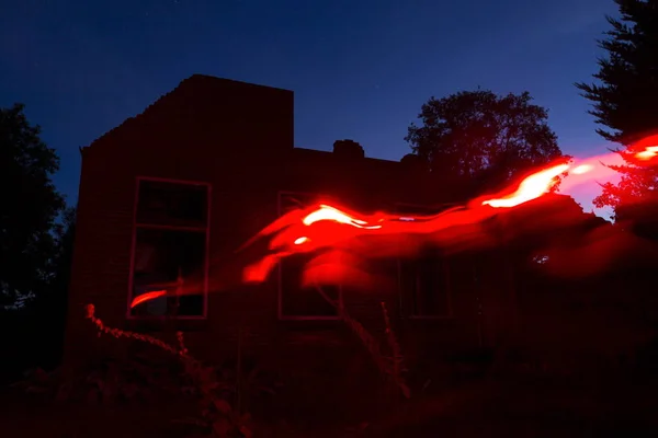 Eursinge Netherlands August 2019 Derelict Shack Night Eursinge Netherlands — Stock Photo, Image