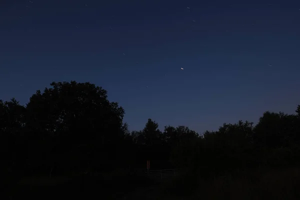 2020年9月21日 オランダ ドインゲルフェルトの夜明けと星々 — ストック写真