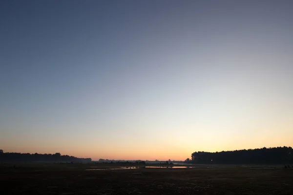 Dwingelderveld Países Baixos Setembro 2020 Piscina Turfa Amanhecer Dwingelderveld Países — Fotografia de Stock