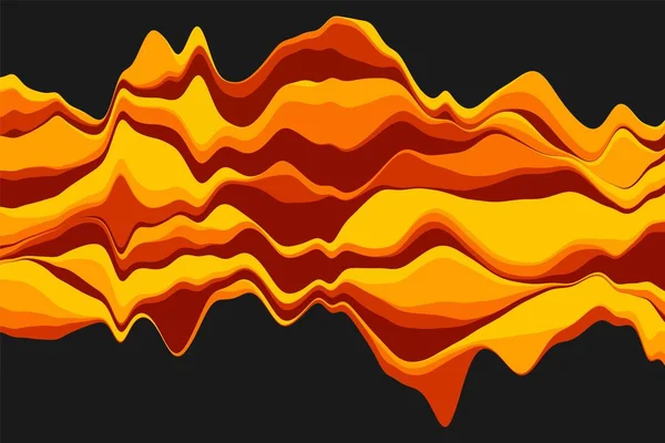 Fondo abstracto dinámico con ondas de color. Ilustración vectorial . — Archivo Imágenes Vectoriales