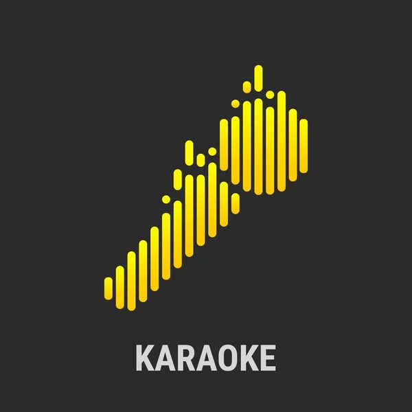 Шаблон логотипа караоке. Музыкальный эквалайзер. Векторная иллюстрация — стоковый вектор