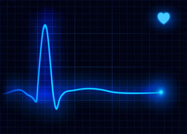 Pulso cardíaco. Cardiografía. Cardiograma de salud pulso cardíaco médico. Ilustración vectorial — Vector de stock