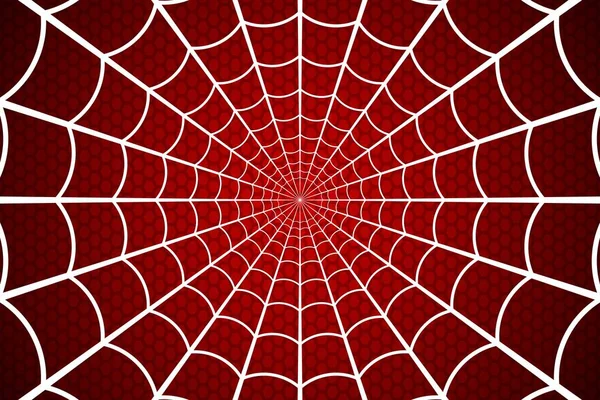 Spider web. Cobweb on Red background. Vector illustration — Stock Vector