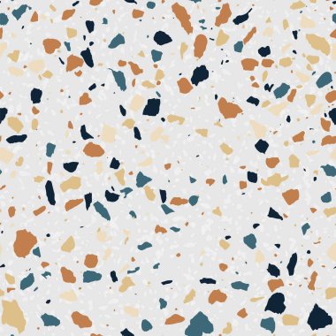 Terrazzo seamless modeli. Taş zemine doku. Vektör çizim