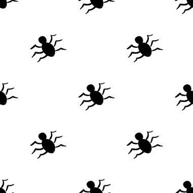 Cadılar Bayramı için vektör çizim. Dikişsiz desen doodle ve karikatür tarzı elemanları. örümcek hat sanat tarzı.