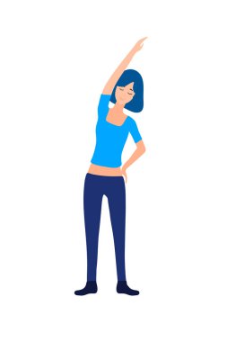 Spor kadın vektör düz çizim