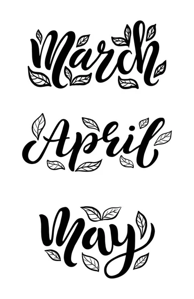 Hand sketched Spring text — Stock Vector