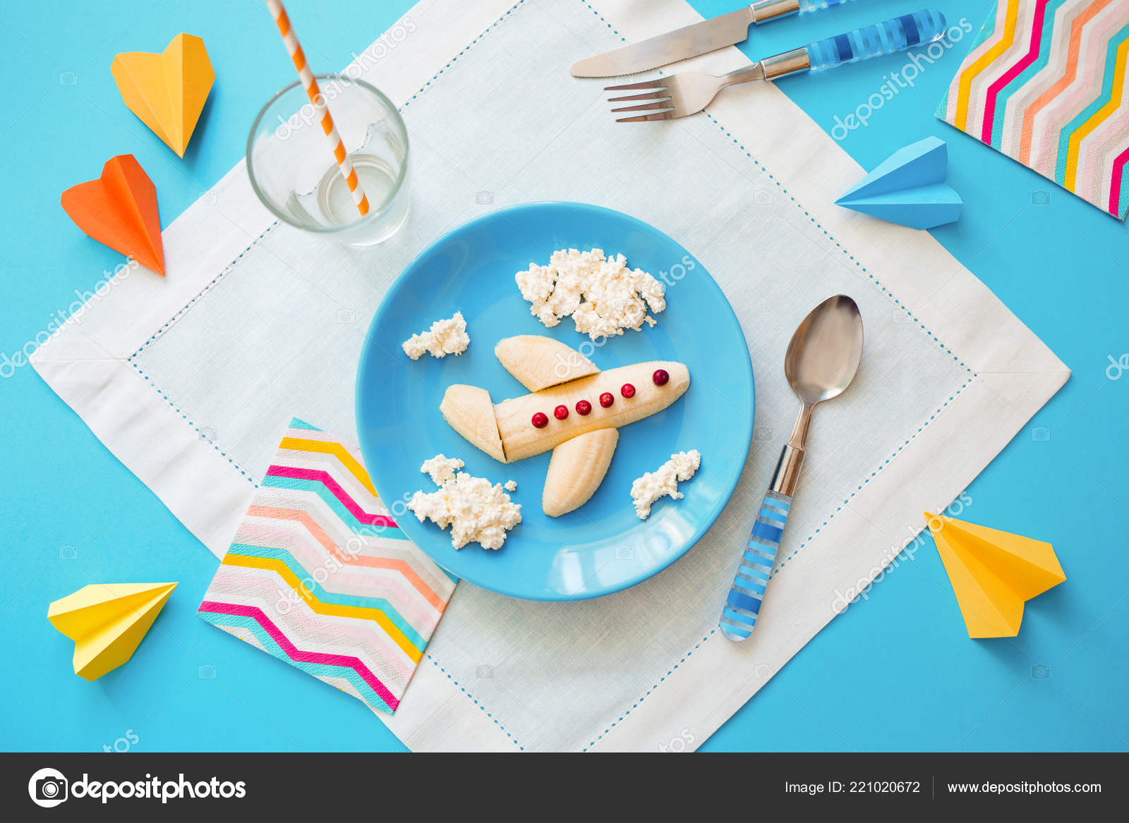 Idea Comida Divertida Para Niños Desayuno Infantil Plano - 