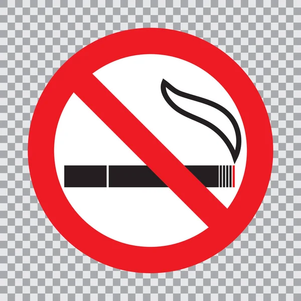 Hay Señales Fumar Icono Signo Prohibido Aislado Sobre Fondo Blanco — Vector de stock