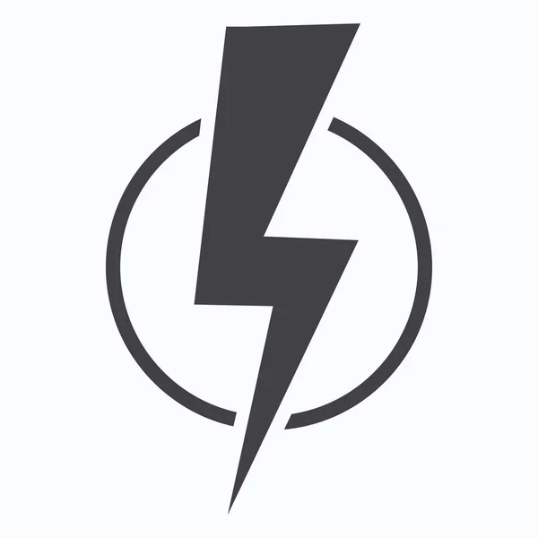 Electricity Icon Lightning Icon Vector — Stock Vector