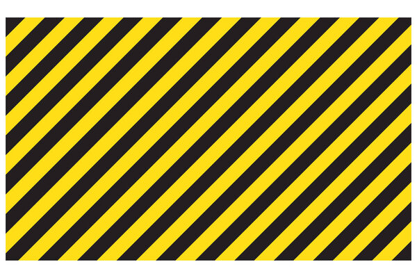 предупреждение полосатый прямоугольный фон, желтые и черные полосы на диагонали, предупреждение, чтобы быть осторожным - знак вектора потенциальной опасности
