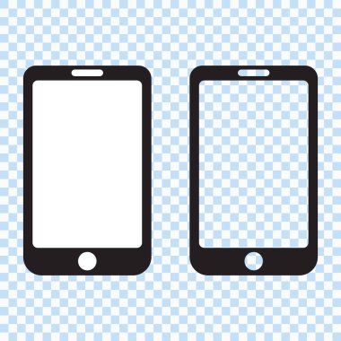 Akıllı telefon simgesi, hareket eden telefon vektör çizim.