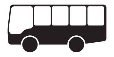 bus simgesi, vektör illüstrasyonu