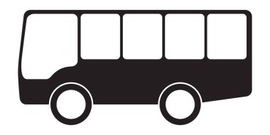 bus simgesi vektör illüstrasyonu