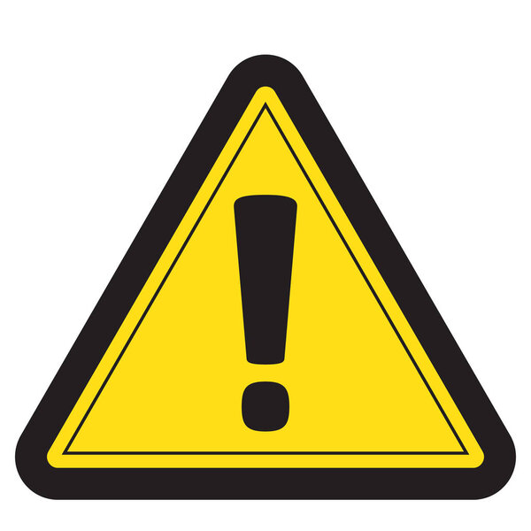 Знак опасности, значок опасности, предупреждающий знак опасности, векторная иллюстрация
