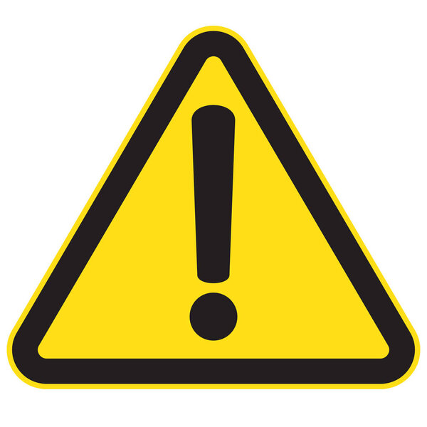 Знак опасности, предупреждающий знак, знак внимания, знак опасности, векторная иллюстрация