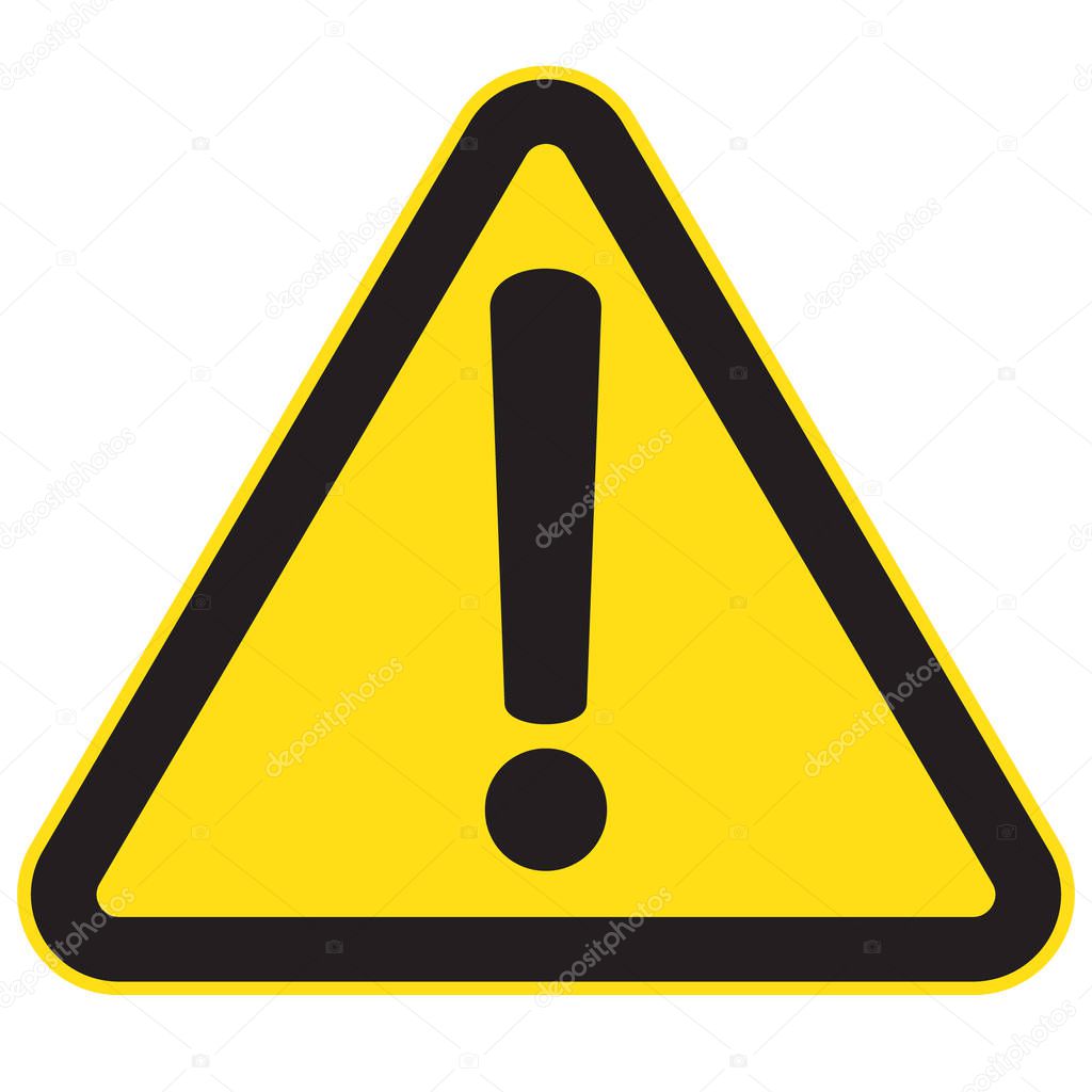 Danger sign, warning sign, attention sign, hazard sign, vector illustration