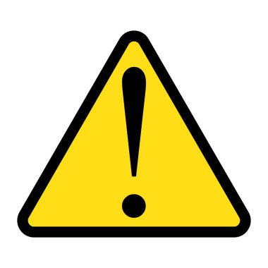 Uyarı işareti, dikkat tehlike işareti, imzala. Tehlike uyarı dikkat simgesi.