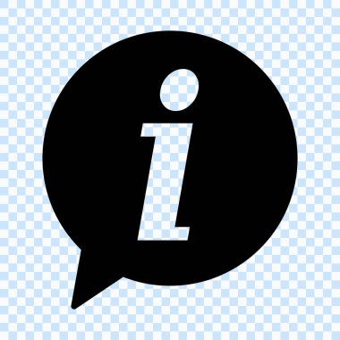 bilgi işareti simgesi. bilgi: konuşma balonu sembolü.