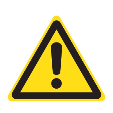 Uyarı işareti, dikkat tehlike işareti, imzala. Tehlike uyarı dikkat simgesi.