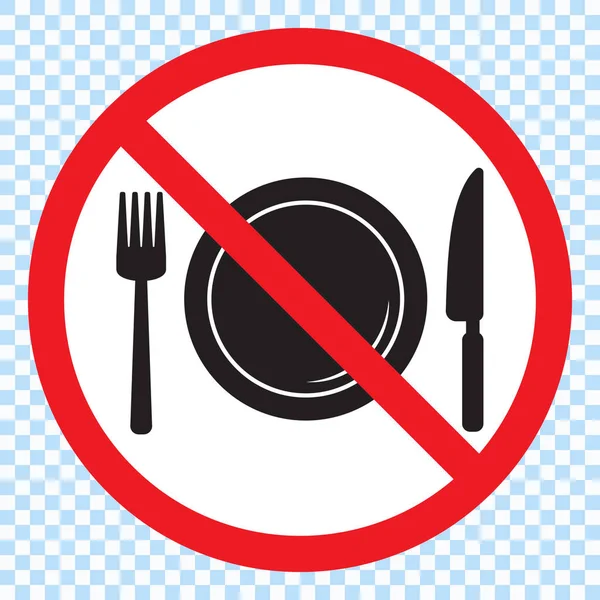 Таблички Едой Таблички Едой Красный Запрет Пищевых Знаков Знак — стоковый вектор