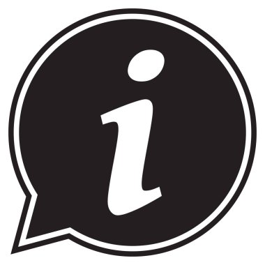 Bilgi simgesi, bilgi işareti simgesi. Bilgi: konuşma balonu sembolü.