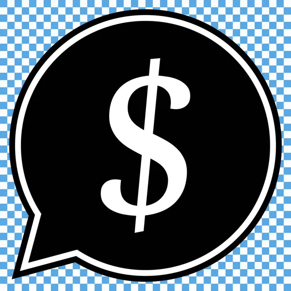 Dollar Symbol Speech Bubble Vector Icon — Stock Vector