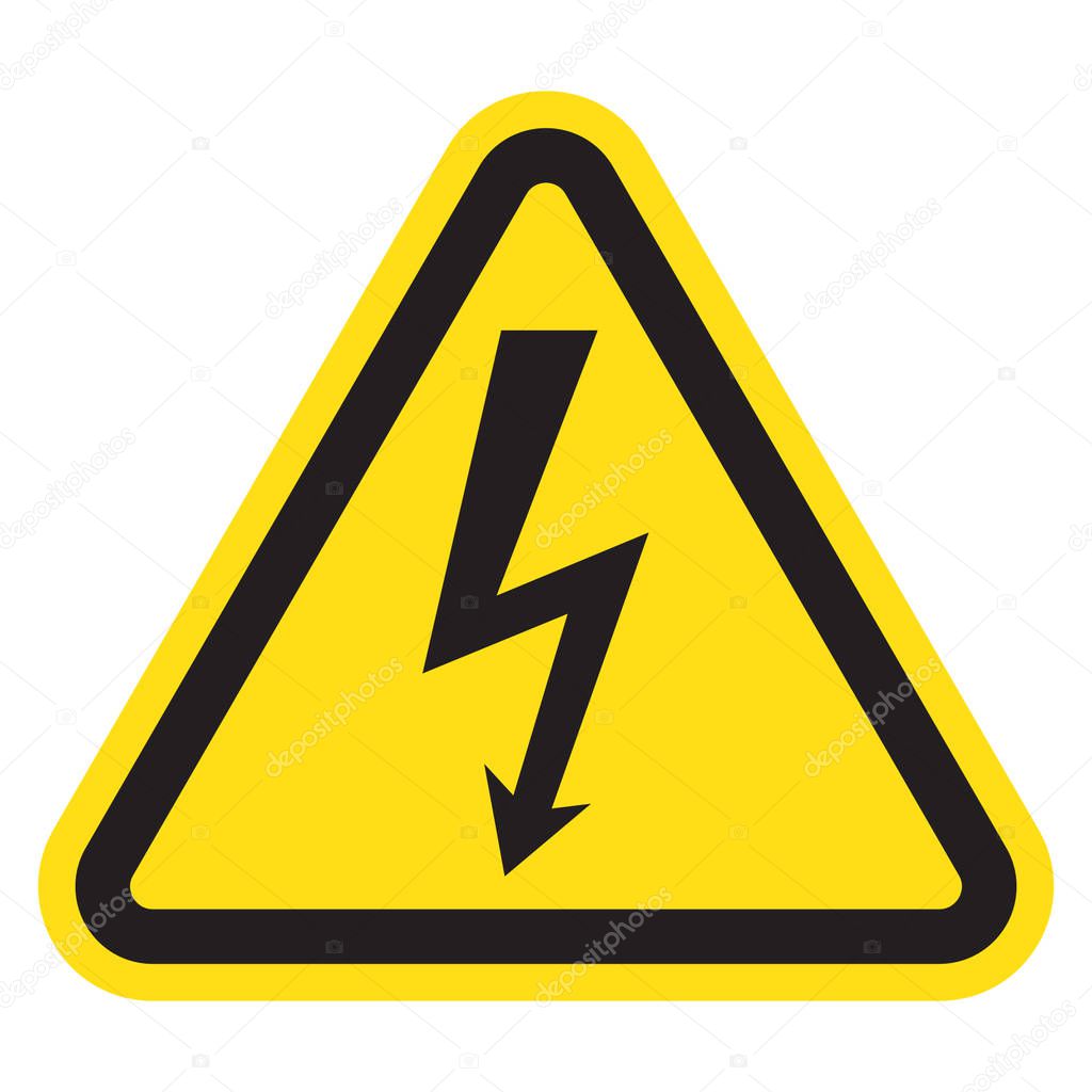 High voltage sign vector