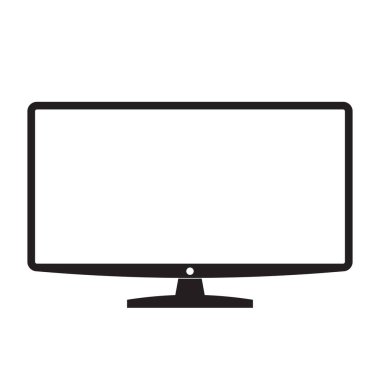 Modern tv simgesi, geniş ekran Tft Led akıllı tv simgesi. Monitör simgesini
