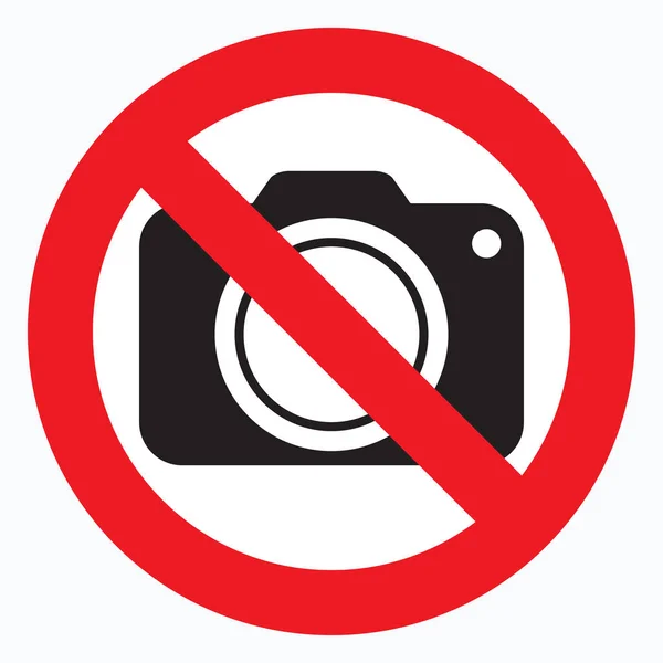 Keine Kameras Erlaubt Zeichen Rotes Verbotsschild Ohne Kamera Kein Fotografieren — Stockvektor