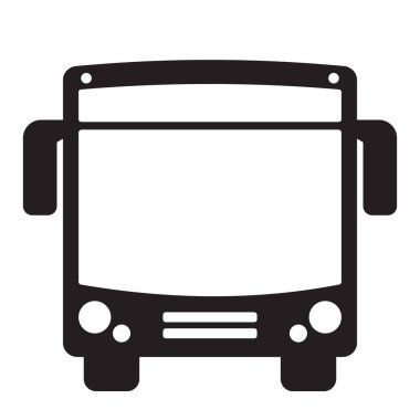 Otobüs simgesi düz stil, otobüs simge vektör çizim, web sitesi tasarımı için otobüs simgesi