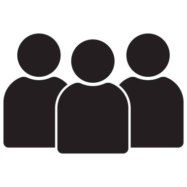 İnsanlar simgesi, Grup simgesi. İnsanlar kutsal kişilerin resmi içinde düz stil, insanlar simgesi web tasarımı için.