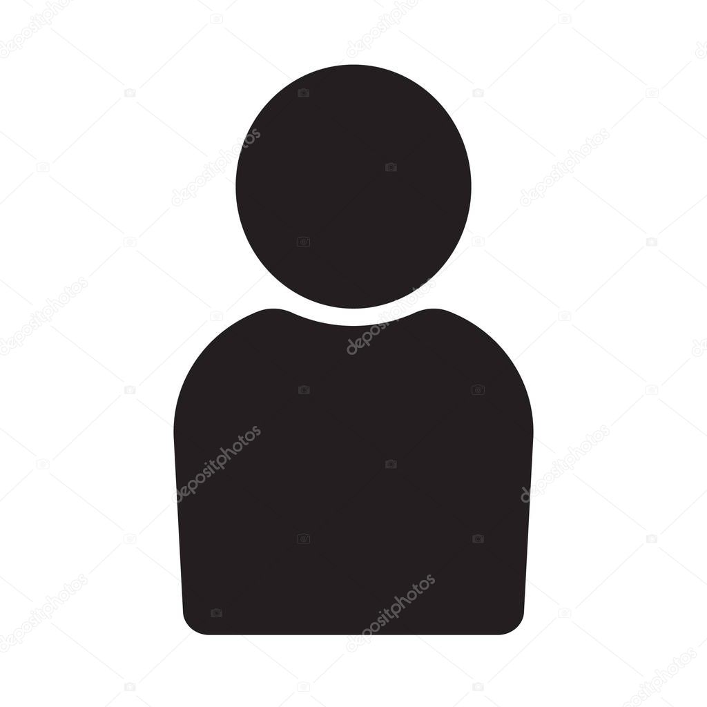 User icon in flat style, Person icon, User icon for web site, User icon vector illustration