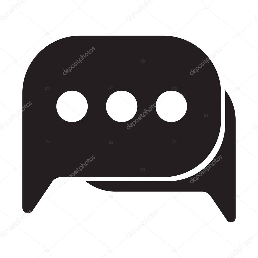 Chat icon in flat style, Chat icon, sms icon, comment icon