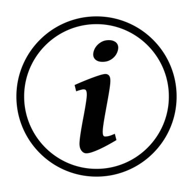 Bilgi işareti simgesi, bilgi simgesi, vektör