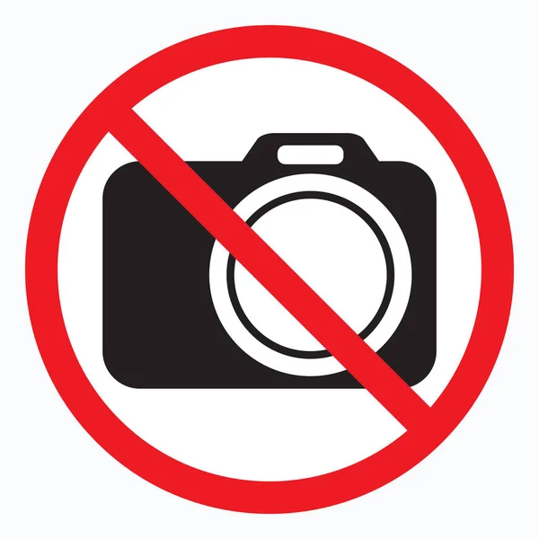 Keine Kameras Erlaubt Zeichen Rotes Verbotsschild Ohne Kamera Kein Fotografieren — Stockvektor